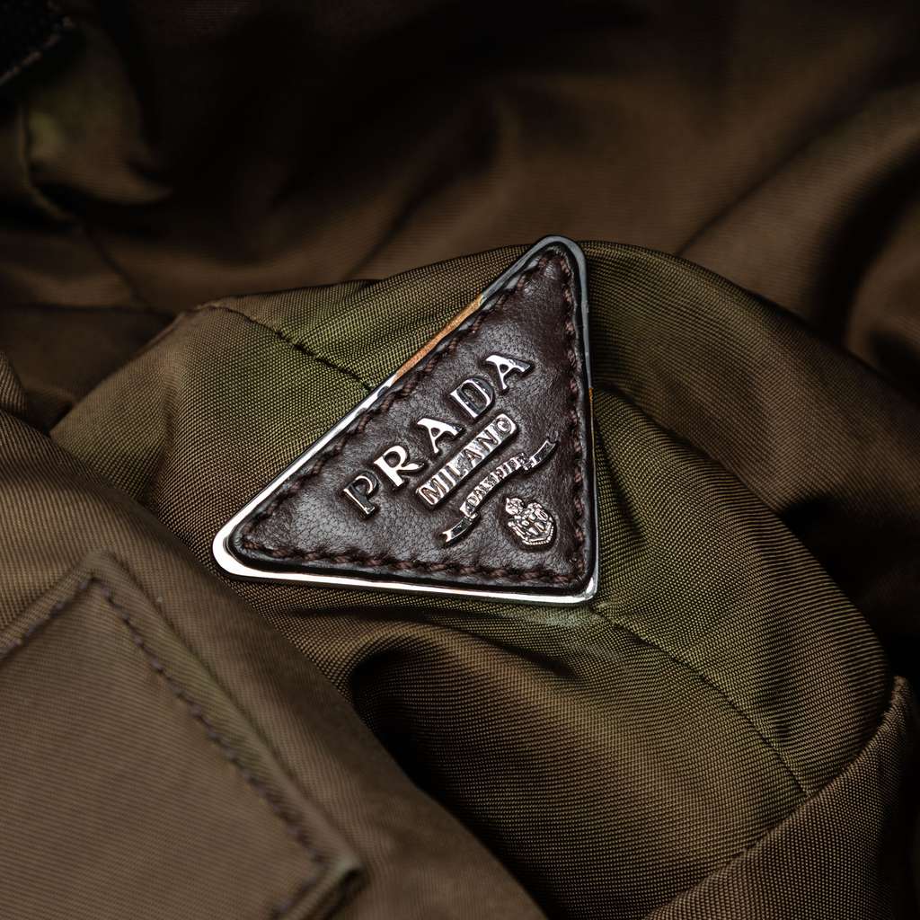 Prada Tessuto Reversible Satchel Brown Good condition - Box View