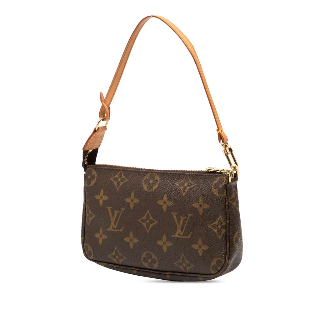 Louis Vuitton Monogram Mini Pochette Accessoires Brown Good condition - Back View