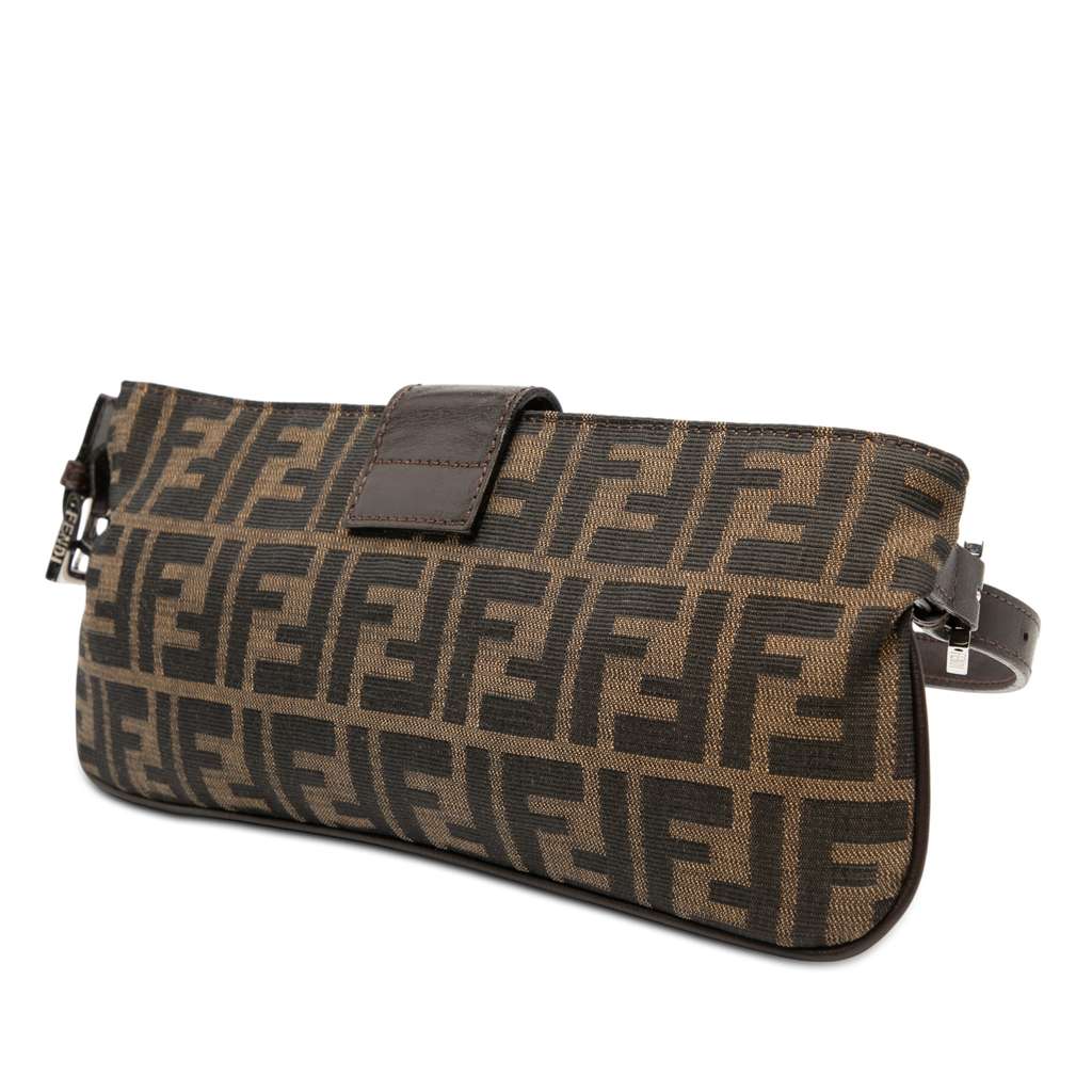 Fendi Zucca Canvas Crossbody Brown Canvas Good condition - Back View