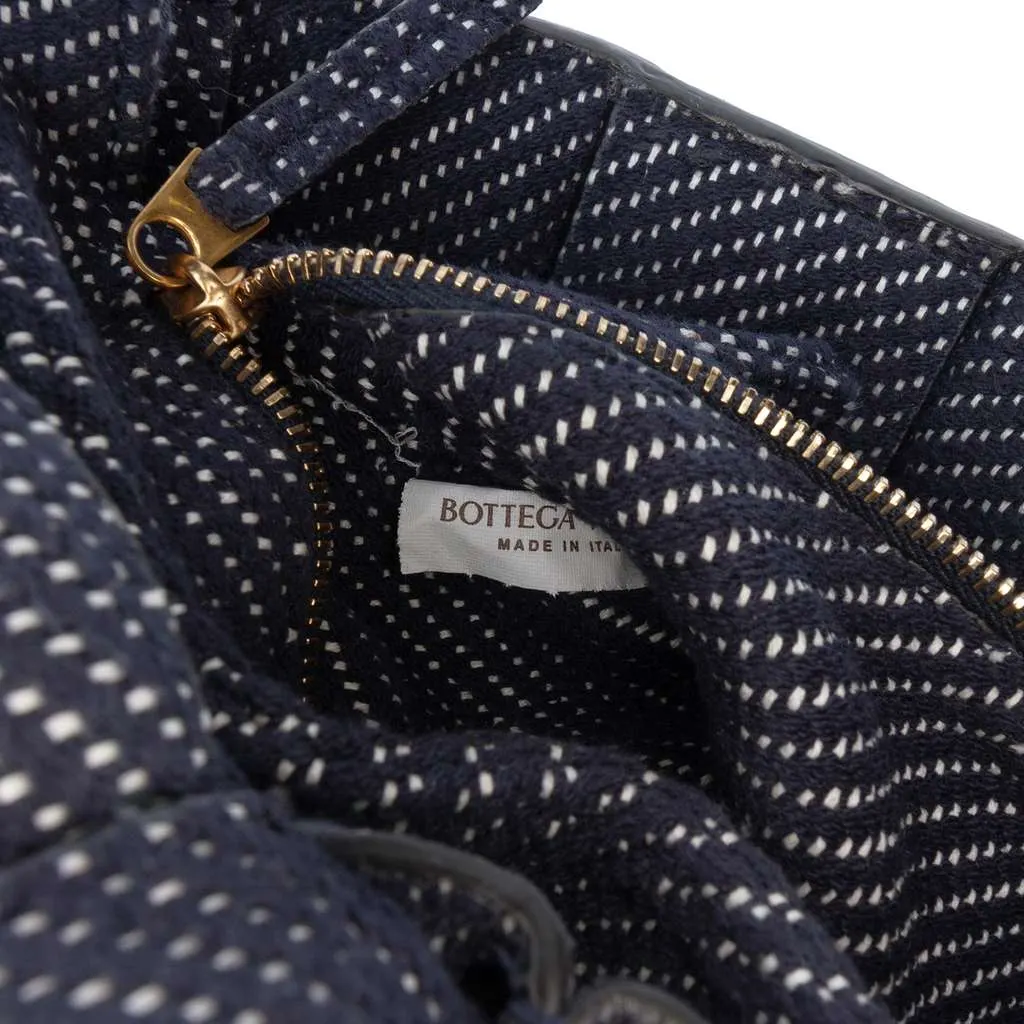 Bottega Veneta Denim Intrecciato Cassette Padded Crossbody Blue Denim Very good - Box View
