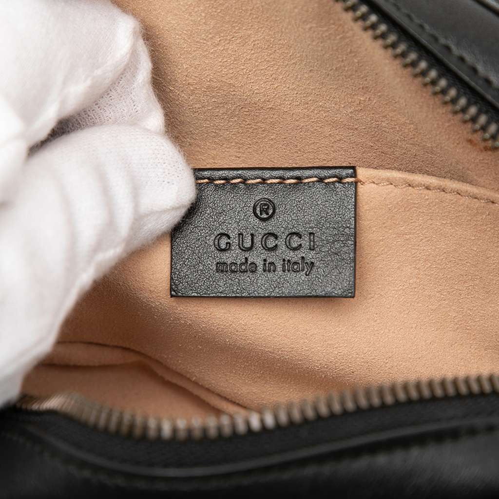 Gucci GG Marmont Matelasse Leather Belt Bag Black Leather Good condition - Box View