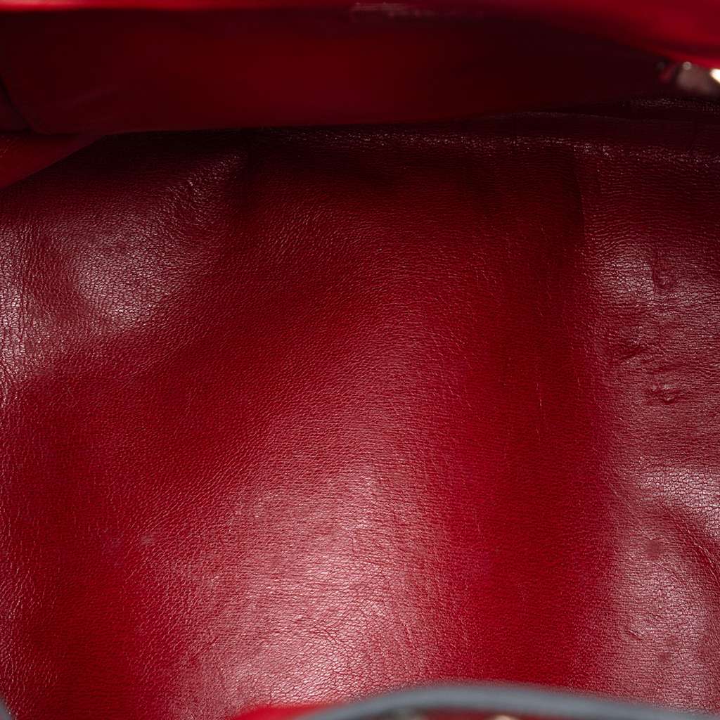 Prada Large Studded Leather Bucket Bag Red Leather Good condition - Model View