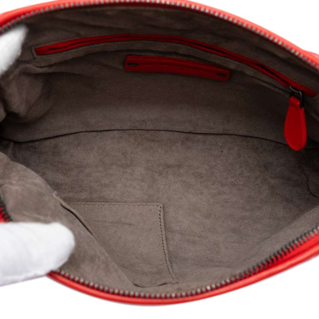 Bottega Veneta Nappa Intrecciato Nodini Crossbody Red Leather Good condition - Model View