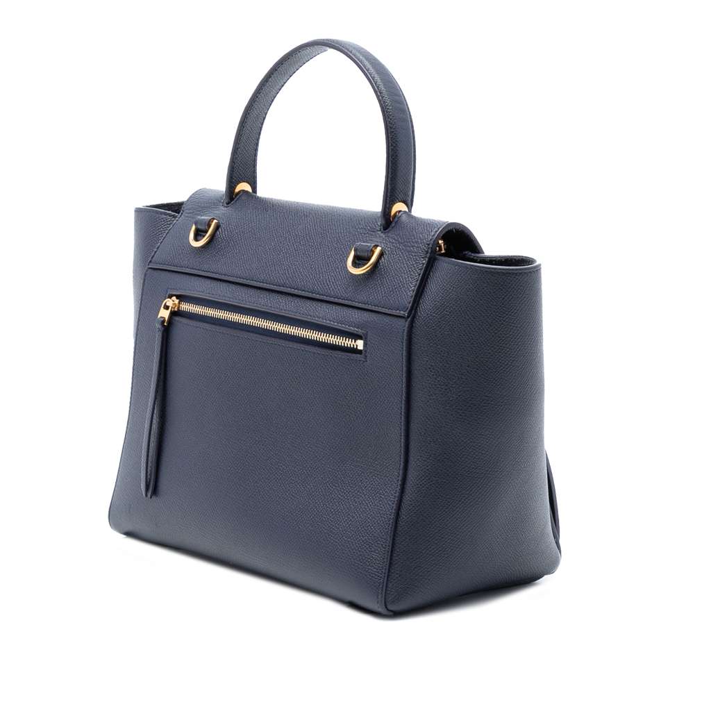 Celine Micro Grained Calfskin Belt Bag Black Leather Good condition - Back View