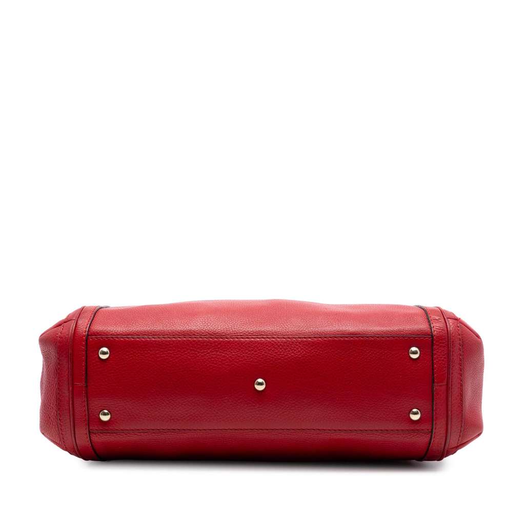 Gucci Calfskin Bella Satchel Red Leather Good condition - Inside View