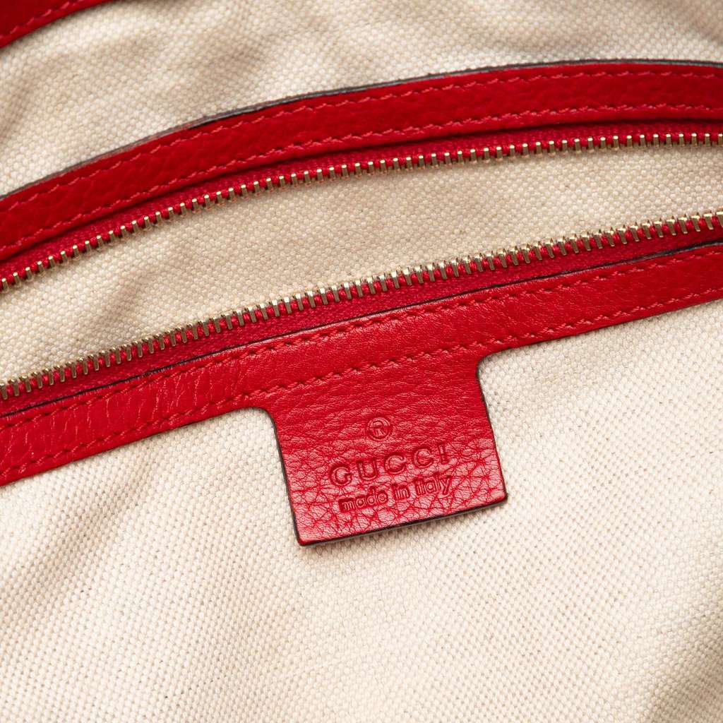 Gucci Calfskin Bella Satchel Red Leather Good condition - Box View