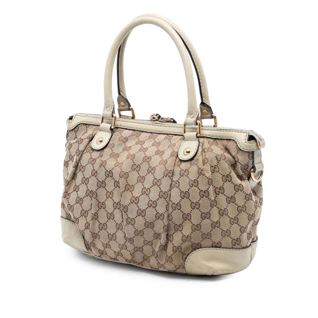 Gucci GG Canvas Sukey Satchel Brown Canvas Very good condition - Back View