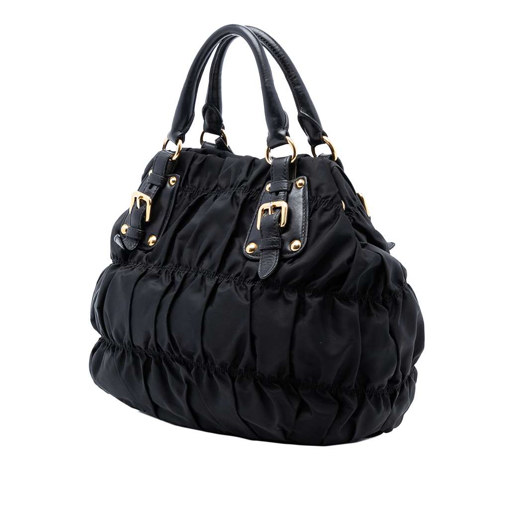 Prada Tessuto Gaufre Satchel Black Good condition - Back View