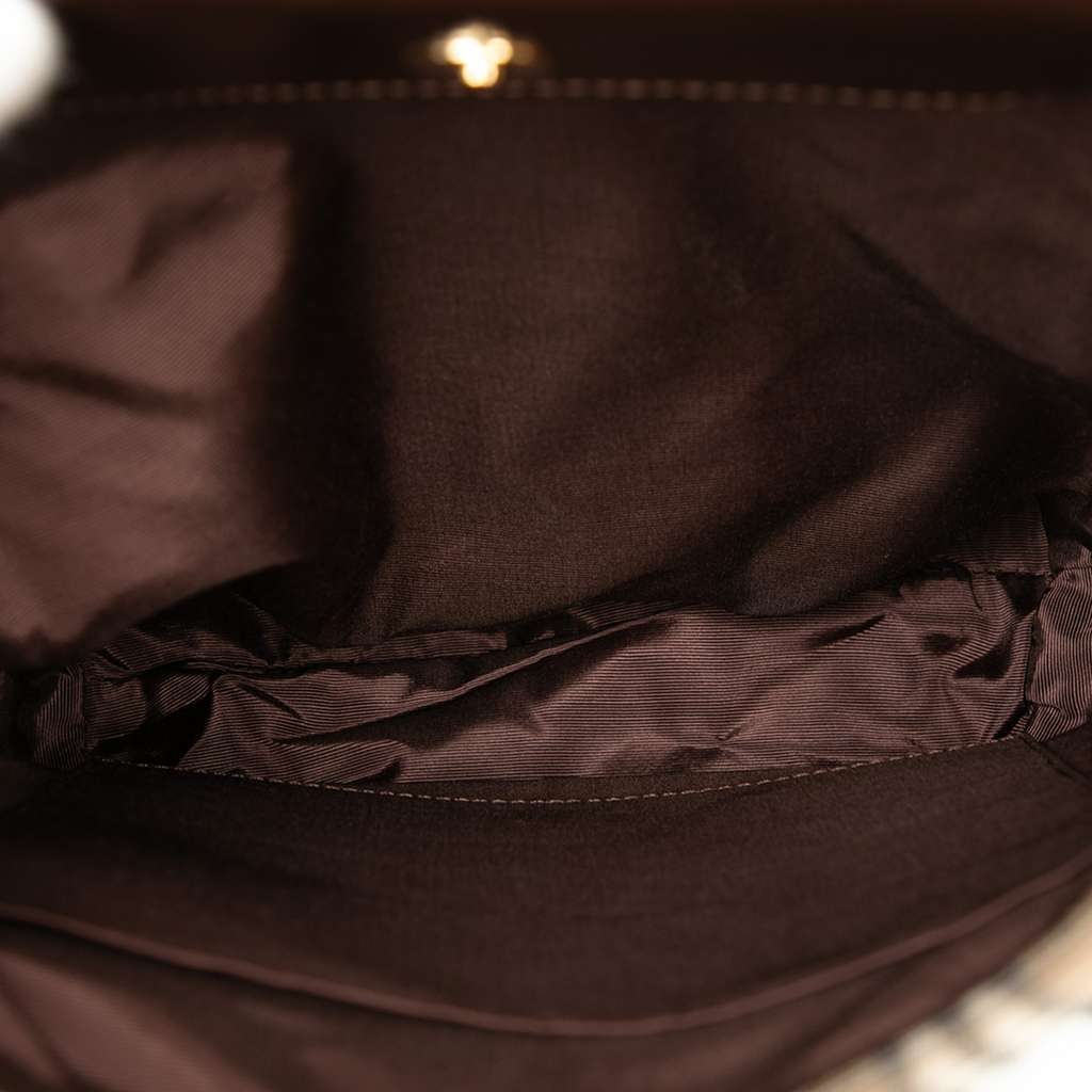 Burberry Haymarket Check Canvas Tote Brown Canvas Good condition - Model View