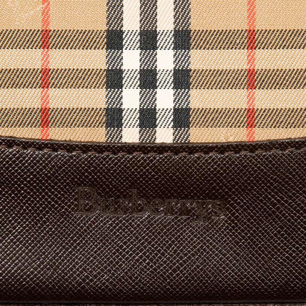 Burberry Haymarket Check Canvas Tote Brown Canvas Good condition - Box View
