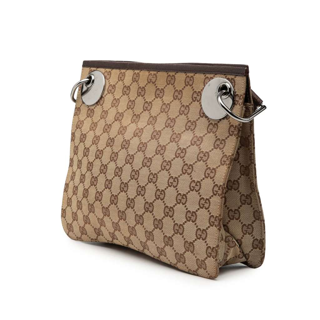 Gucci GG Canvas Eclipse Crossbody Brown Canvas Good condition - Back View