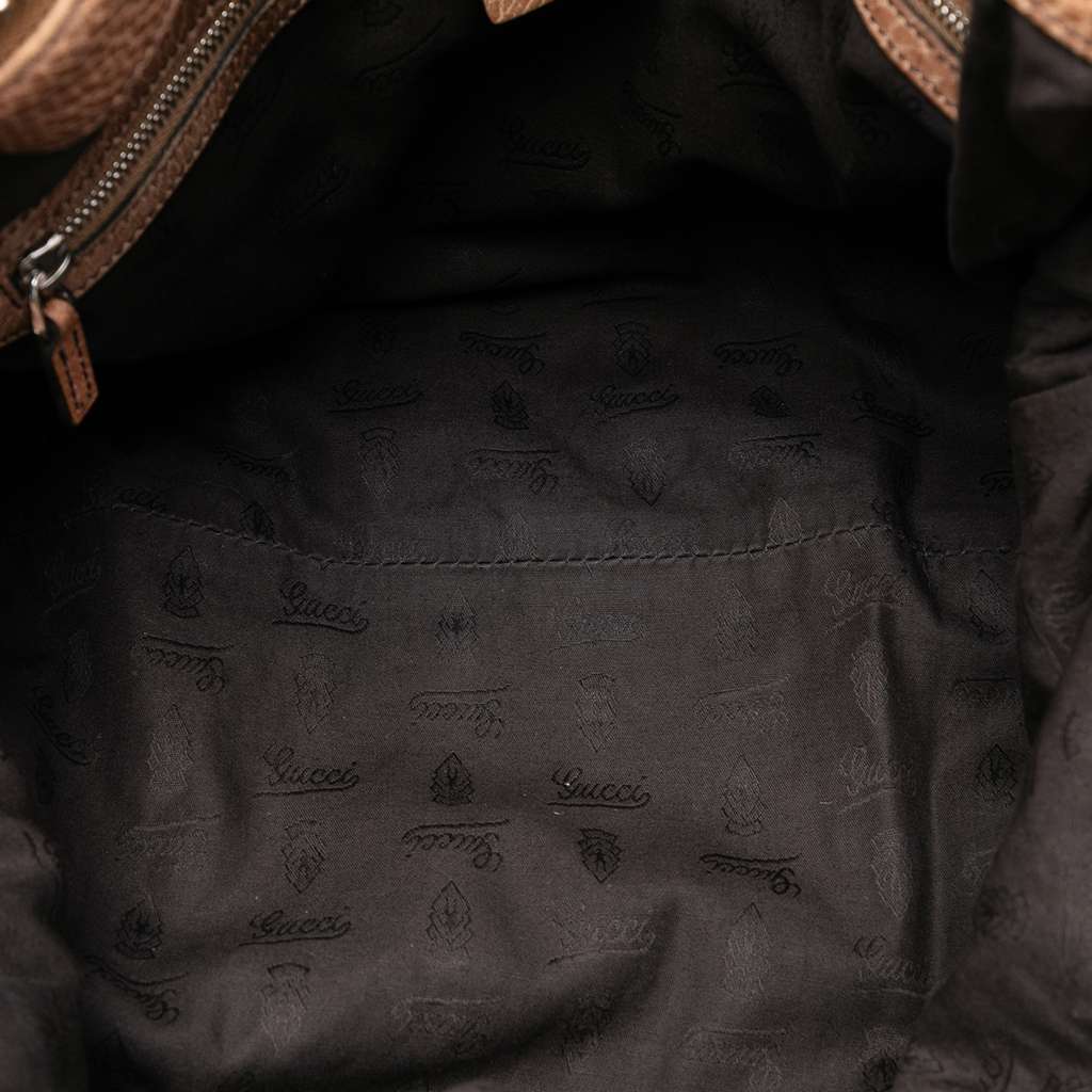 Gucci Medium GG Canvas Bamboo Bar Tote Brown Canvas Good condition - Model View