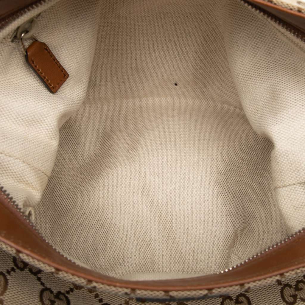 Gucci GG Canvas Web Crossbody Brown Canvas Good condition - Model View