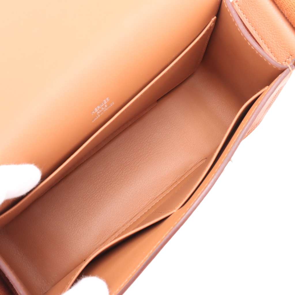 Hermès Evercolor Geta Brown Leather Good condition - Inside View