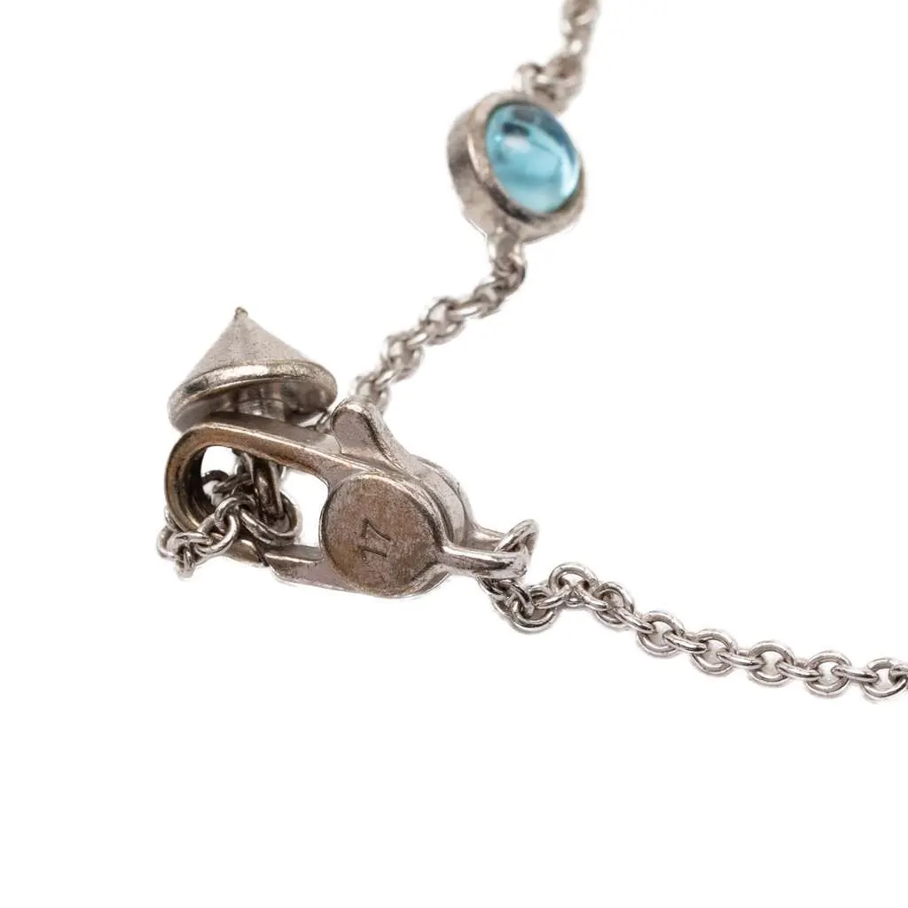 Gucci Sterling Silver Crystal Heart Station Bracelet Silver Silver Very good - Box View