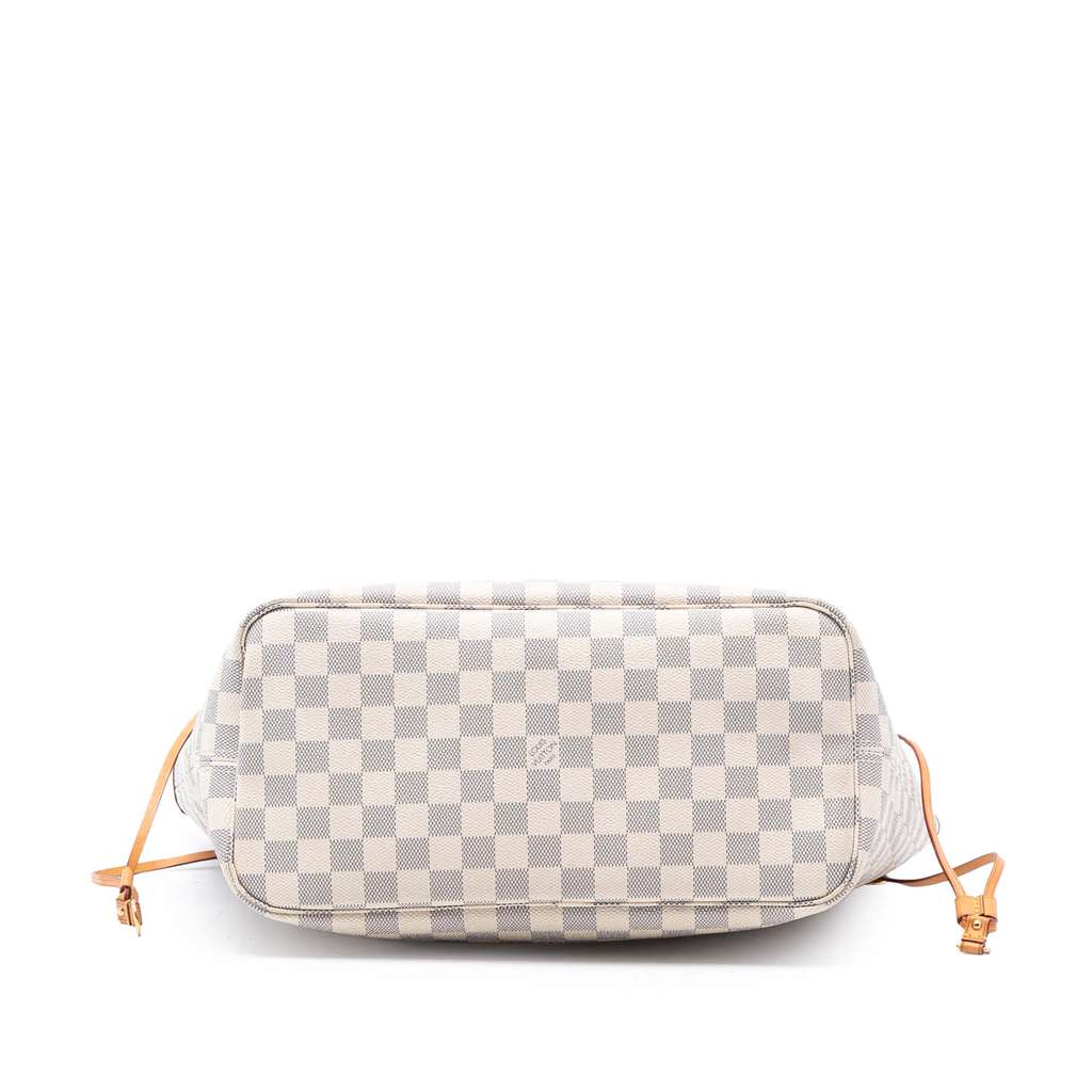 Louis Vuitton Damier Azur Neverfull MM White Good condition - Inside View