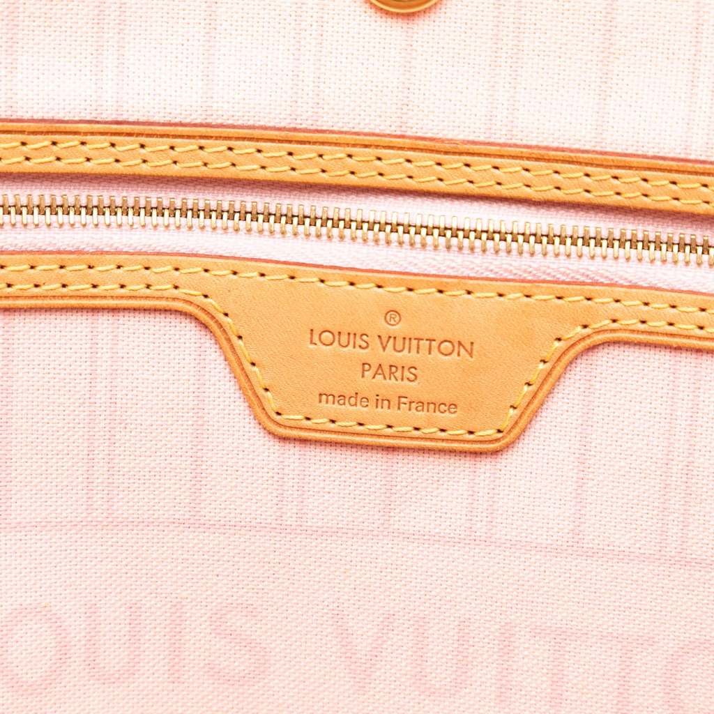 Louis Vuitton Damier Azur Neverfull MM White Good condition - Box View