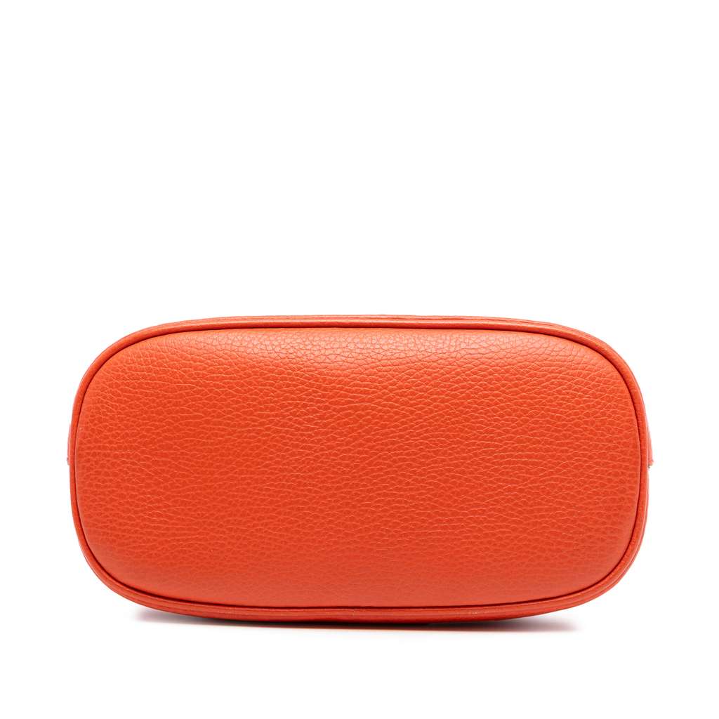 Gucci Mini Leather GG Charm Dome Satchel Orange Leather Good condition - Inside View