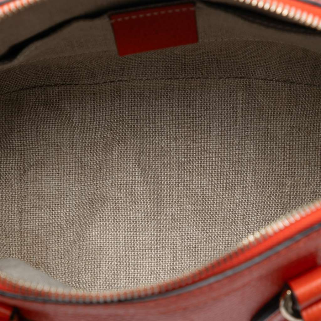 Gucci Mini Leather GG Charm Dome Satchel Orange Leather Good condition - Model View