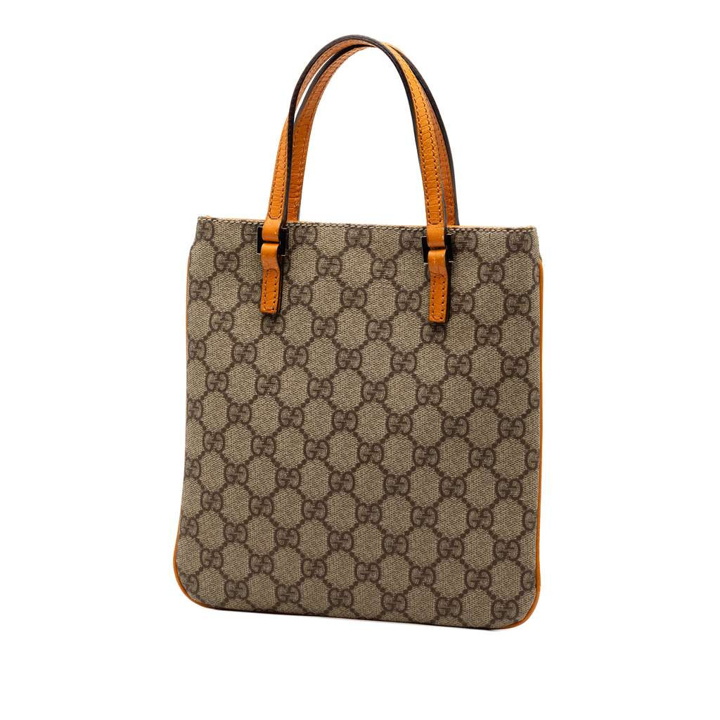 Gucci GG Supreme Handbag Brown Canvas Good condition - Back View