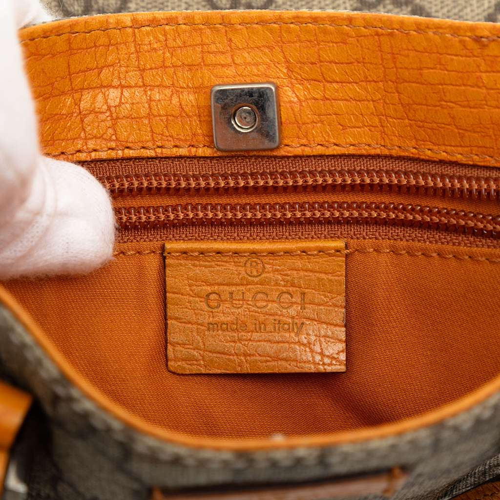 Gucci GG Supreme Handbag Brown Canvas Good condition - Box View