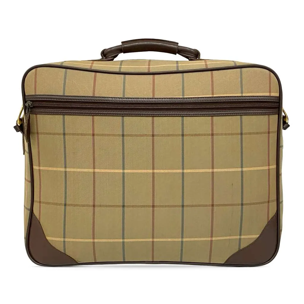 Burberry Vintage Check Canvas Business Bag Brown Canvas Very good - Back View