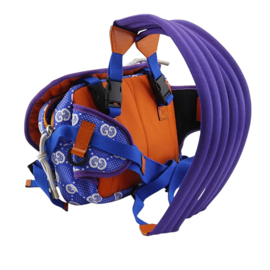 Gucci Small GG Nylon Daypack Backpack Blue Good condition - Inside View