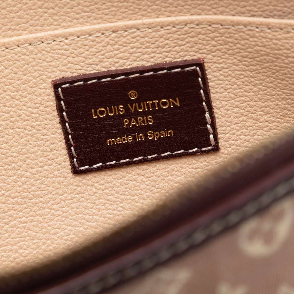 Louis Vuitton Monogram Mini Lin Cosmetic Pouch Red Canvas Good condition - Box View