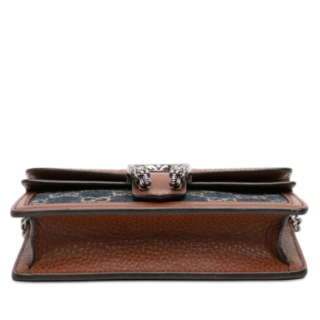 Gucci Mini GG Denim Dionysus Crossbody Blue Denim Good condition - Inside View