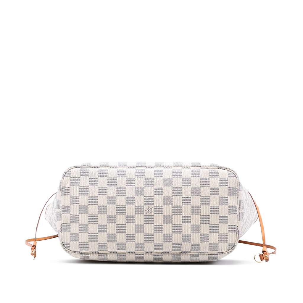Louis Vuitton Damier Azur Neverfull MM White Good condition - Inside View