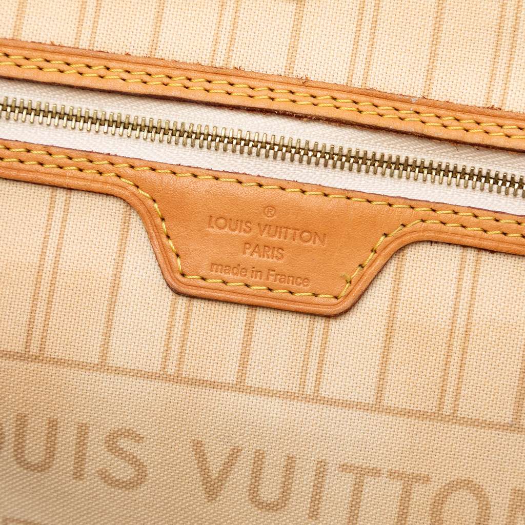 Louis Vuitton Damier Azur Neverfull MM White Good condition - Box View