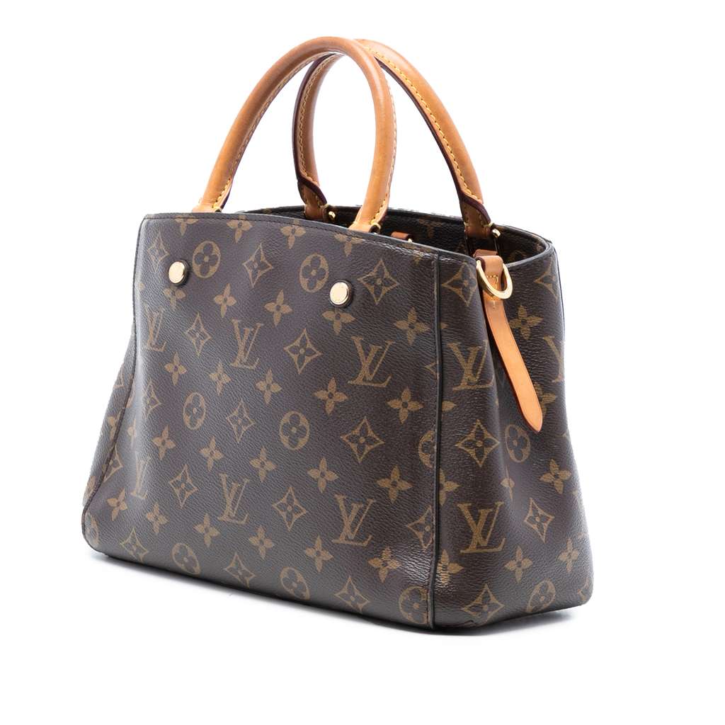Louis Vuitton Monogram Montaigne BB Brown Good condition - Back View