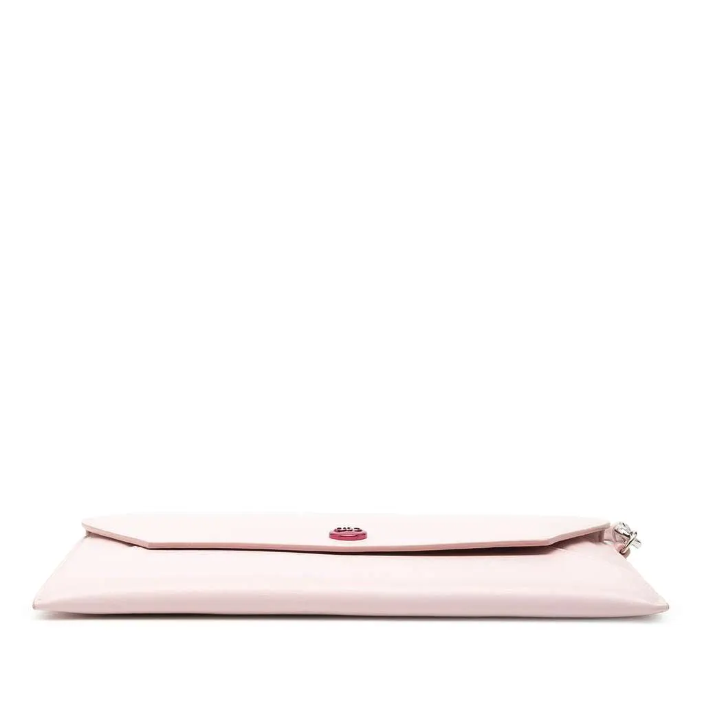 Dior Calfskin Envelope Clutch Pink Leather Very good - Inside View