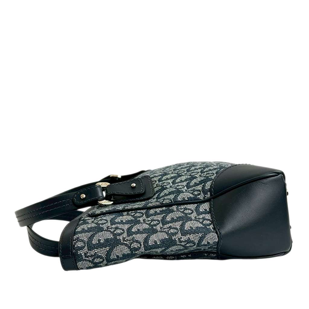 Dior Diorissimo Trotter Canvas Zip Tote Blue Canvas Good condition - Box View