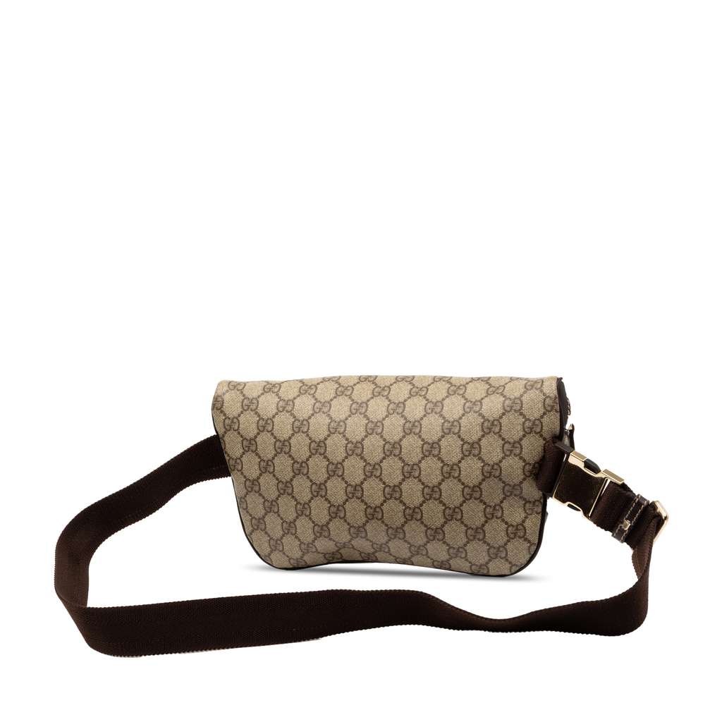 Gucci GG Supreme Belt Bag Brown Canvas Good condition - Back View