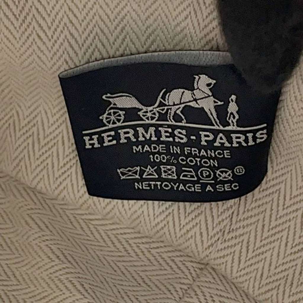 Hermès Small Toile Bride A Brac H Pavillon Case Blue Canvas Good condition - Box View