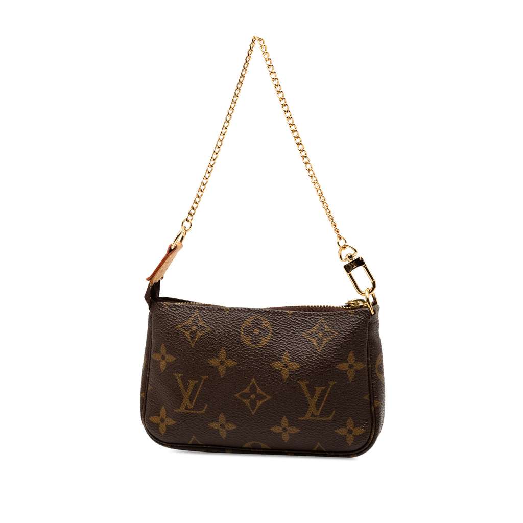 Louis Vuitton Monogram Mini Pochette Accessoires Brown Good condition - Back View