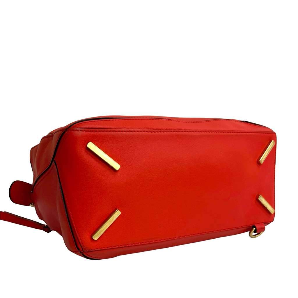 Loewe Medium Calfskin Puzzle Satchel Red Leather Good condition - Inside View