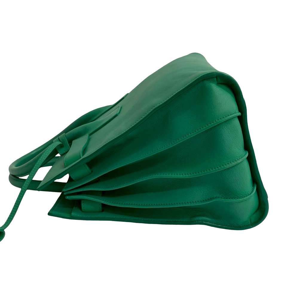 Saint Laurent Small Leather Sac De Jour Satchel Green Leather Good condition - Box View