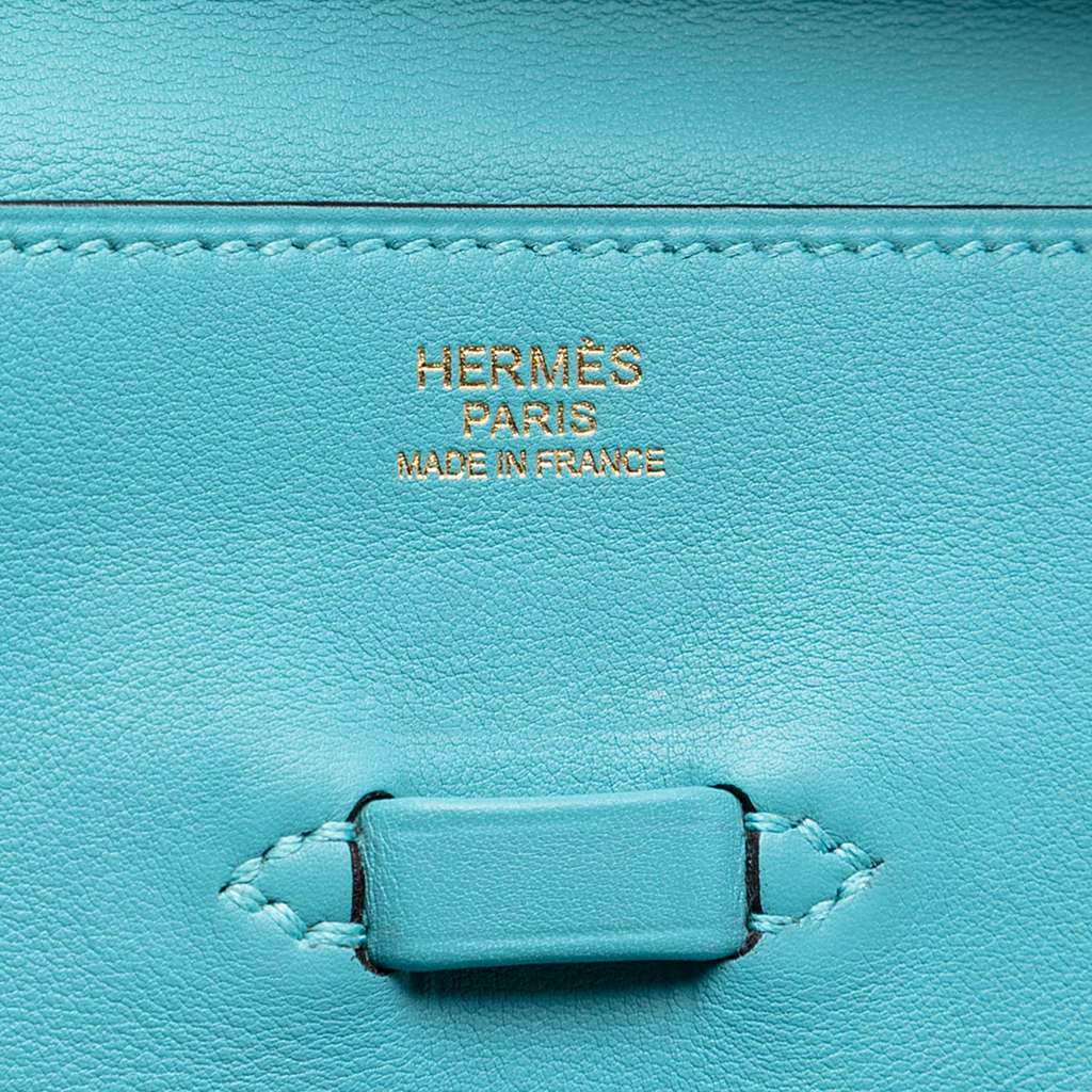 Hermès Evercolor Pliplat Clutch Blue Leather Good condition - Box View