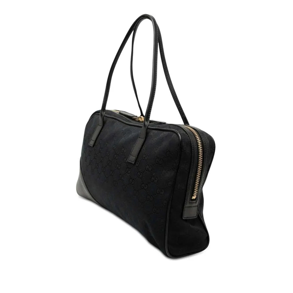 Gucci GG Canvas New Britt Shoulder Bag Black Canvas Very good - Back View