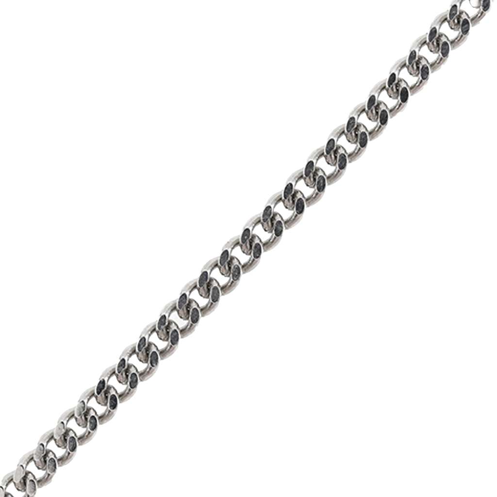 Chanel Silver Plated Brass and Acrylic CC Pendant Necklace Silver Metal Good condition - Model View