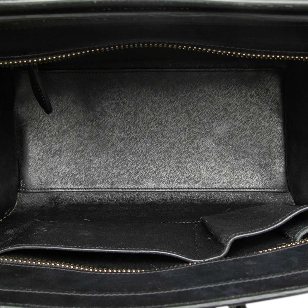 Celine Micro Tricolor Leather Luggage Tote White Leather Good condition - Model View