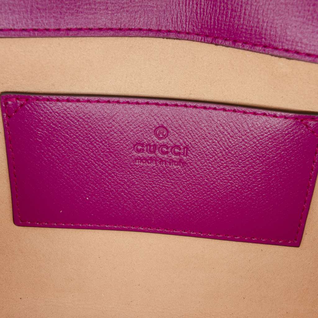 Gucci Mini Leather Horsebit 1955 Web Crossbody Purple Leather Good condition - Box View