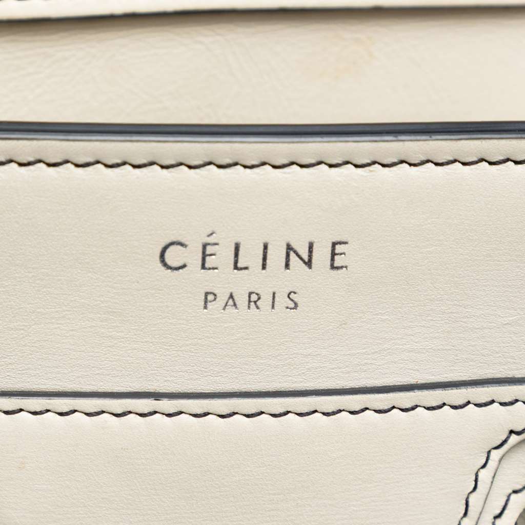 Celine Nano Leather Luggage Tote White Leather Good condition - Box View