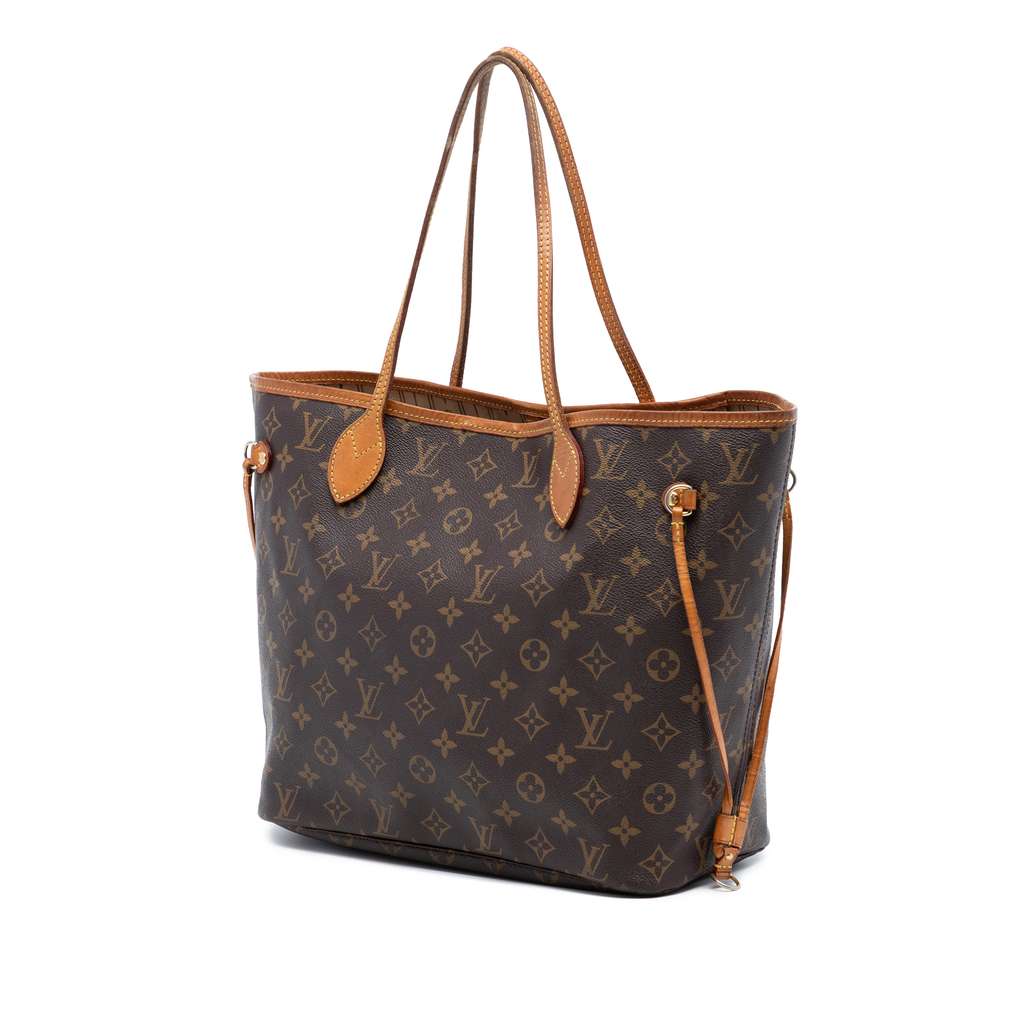 Louis Vuitton Monogram Neverfull MM Brown Good condition - Back View