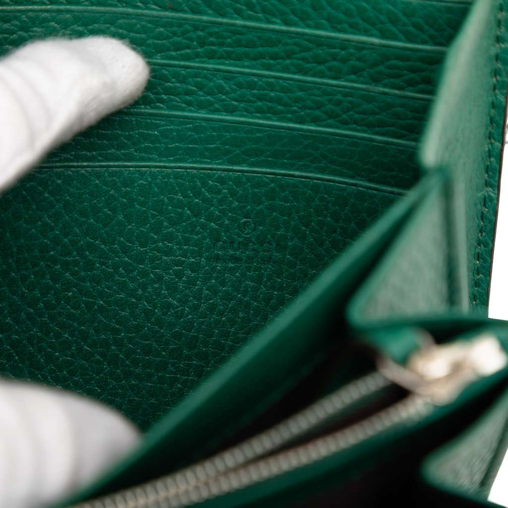 Gucci Leather Dionysus Wallet on Chain Green Leather Good condition - Box View