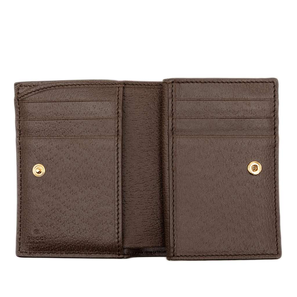 Gucci GG Supreme Ophidia Compact Wallet Brown Canvas Good condition - Model View