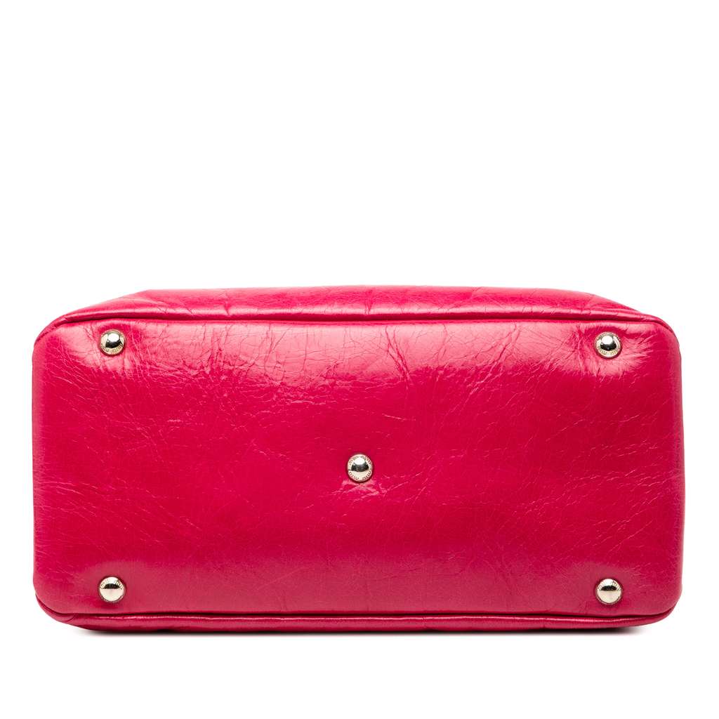 Miu Miu Vitello Lux Satchel Pink Leather Good condition - Inside View