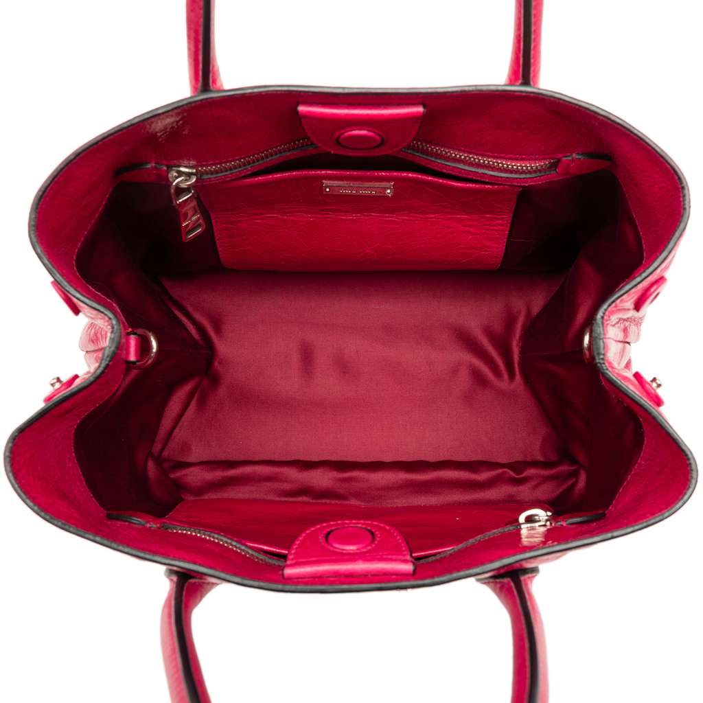 Miu Miu Vitello Lux Satchel Pink Leather Good condition - Model View